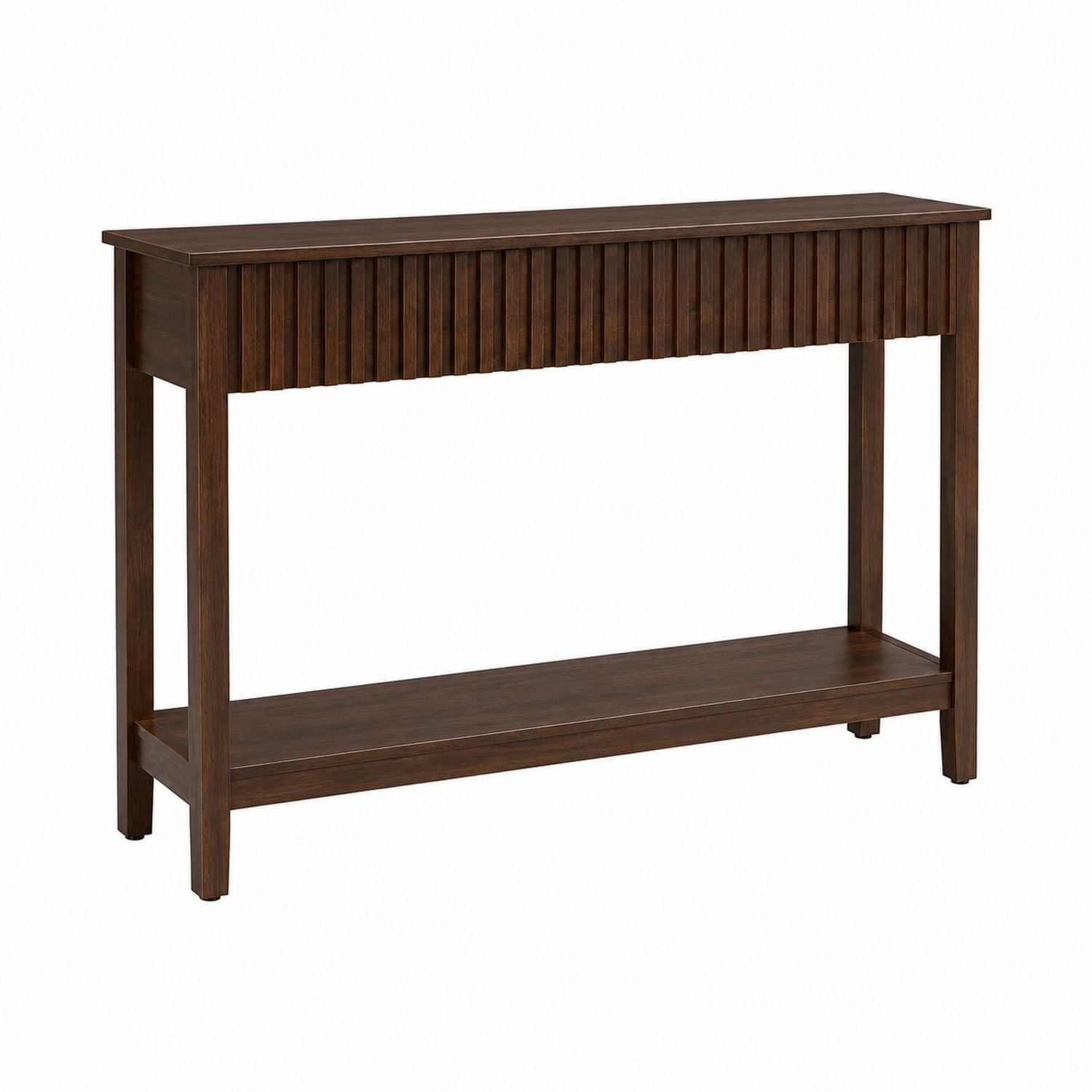 Console en bois Hévéa massif Marron Rectangulaire 120cm x 30cm x 80cm