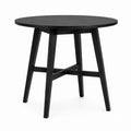 Table à manger ronde en bois noir 75cm