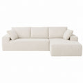 Beige Fabric L-Shaped Sofa Set 320cm x 180cm