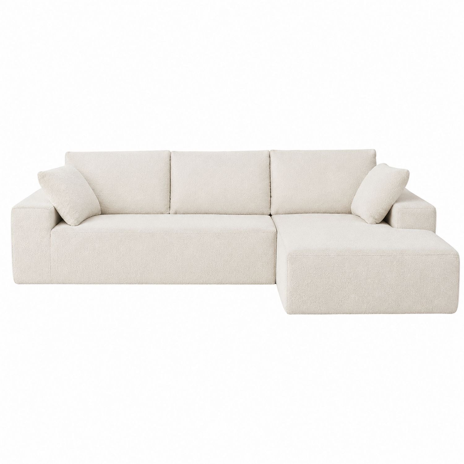 Beige Fabric L-Shaped Sofa Set 320cm x 180cm