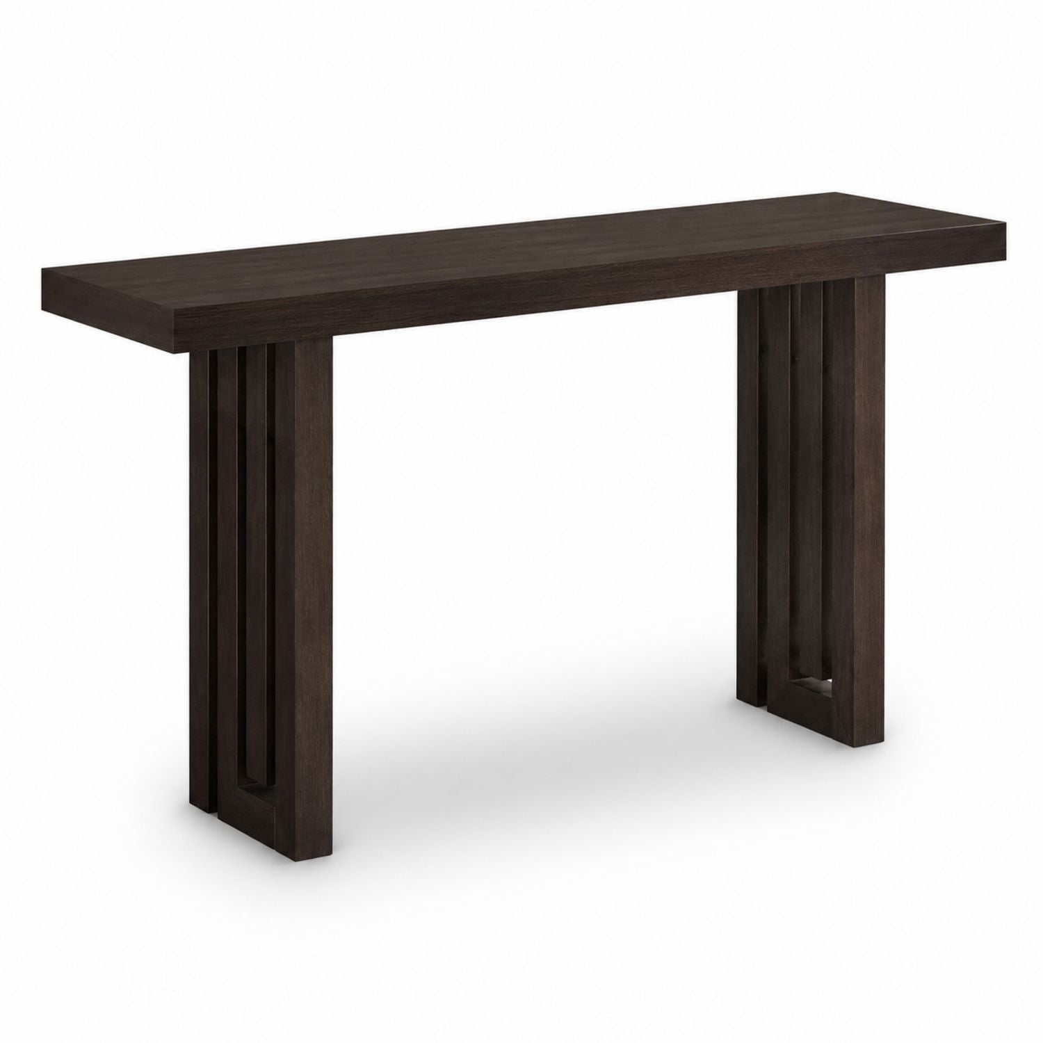 Wood Console Table Dark Brown Rectangular 120cm x 40cm x 80cm