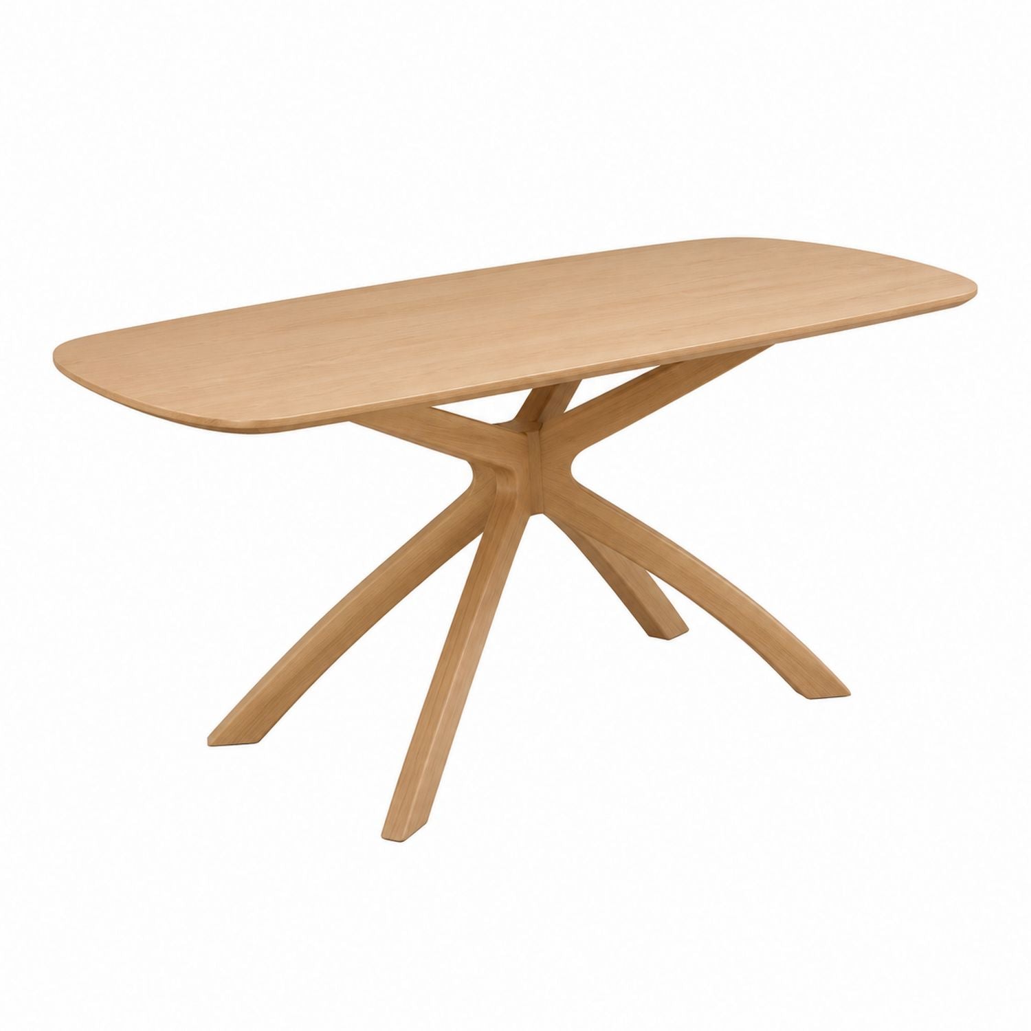 Rectangular Oak Dining Table with Solid Wood Base 150cm